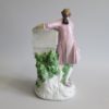 A Derby figure of a man with a basket and his dog at his feet - Image 4