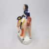 Two Victorian Staffordshire equestrian figures of Marshall Arnaud and Lord Raglan both well coloured  and painted by the same decorator. Circa 1855. - Image 5