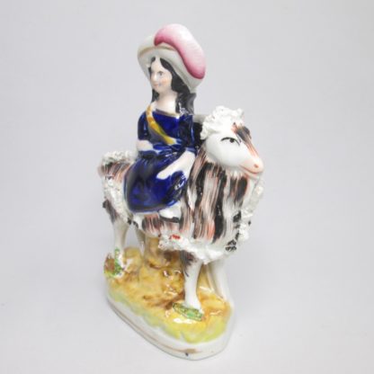 A pair of Victorian figures of the Royal children, The Princess Royal and the Prince of Wales seated on goats. Circa 1855 - Image 5