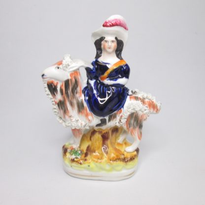A pair of Victorian figures of the Royal children, The Princess Royal and the Prince of Wales seated on goats. Circa 1855 - Image 10