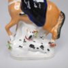 A Staffordshire figure of probably Queen Victoria on a horse with her dog at the horse's feet, possibly Dash.  Circa 1850 - Image 3