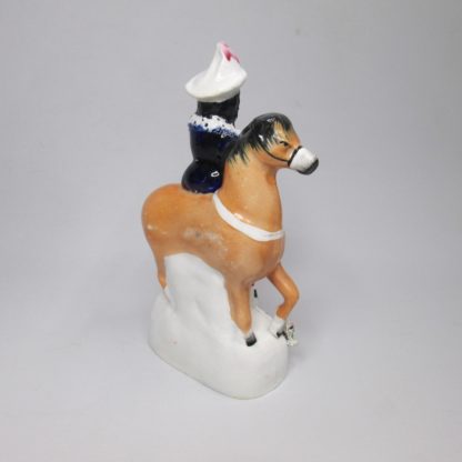 A Staffordshire figure of probably Queen Victoria on a horse with her dog at the horse's feet, possibly Dash.  Circa 1850 - Image 7