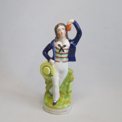 A Victorian Staffordshire portrait figure of the actor Thomas Potter Cooke (1786-1864) as Ben Backstay. Circa 1850-55 - Image 2