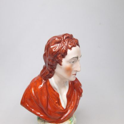 A Kent Staffordshire pottery bust of John Locke, Philosopher and Physician know as the father of liberalism Circa, 1900. - Image 6