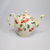 A small Creamware teapot and cover made at Cockpit Hill pottery works, Derby with hand decorated rose, leaves, cherries and other flowers. . Circa. 1765. - Image 7