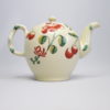 A small Creamware teapot and cover made at Cockpit Hill pottery works, Derby with hand decorated rose, leaves, cherries and other flowers. . Circa. 1765. - Image 8