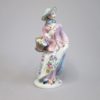 A Bow Porcelain Figure of a Lady Standing with a basket of flowers over her right arm and is representing the season of spring.  Circa 1760 - Image 2