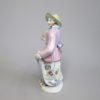 A Bow Porcelain Figure of a Lady Standing with a basket of flowers over her right arm and is representing the season of spring.  Circa 1760 - Image 8