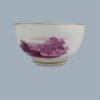 A Pinxton porcelain tea bowl and saucer, decorated in  puce with rural landscapes, attributed to William Billingsley. Circa 1796 to 1813 - Image 5