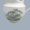 A Pinxton creamer, painted in polychrome with rural landscapes to either side and gilt border lines. Pattern 218. Circa 1796 to1813 - Image 5
