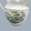 A Pinxton creamer, painted in polychrome with rural landscapes to either side and gilt border lines. Pattern 218. Circa 1796 to1813 - Image 6