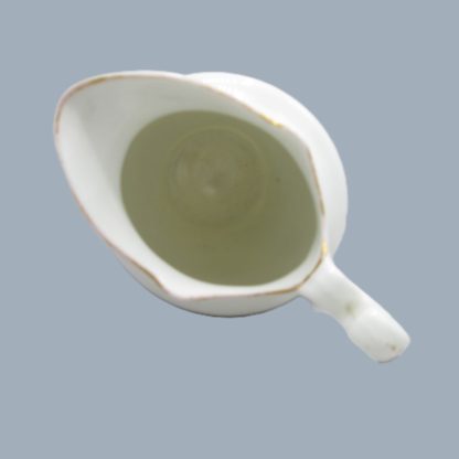 A Pinxton creamer, painted in polychrome with rural landscapes to either side and gilt border lines. Pattern 218. Circa 1796 to1813 - Image 7
