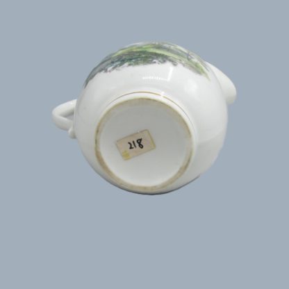 A Pinxton creamer, painted in polychrome with rural landscapes to either side and gilt border lines. Pattern 218. Circa 1796 to1813 - Image 8