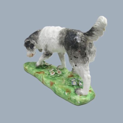 A good pair of Derby porcelain dogs of a pointer and companion, probably modelled by William Coffee. Circa 1785-95 - Image 20