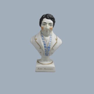 A rare Staffordshire pottery bust of Father Theobold Matthew, the Irish Priest.  Circa 1840