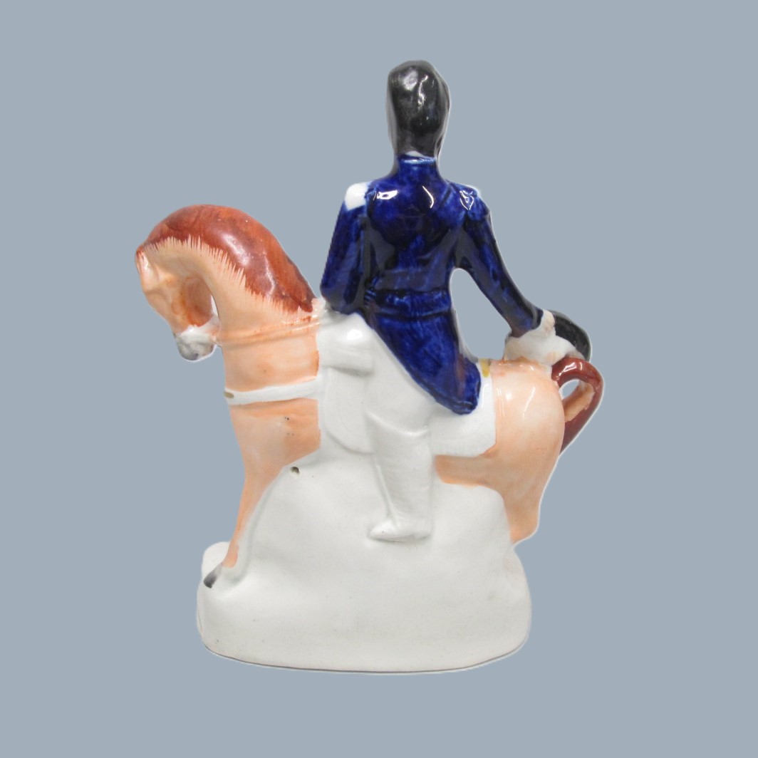 Two Victorian Staffordshire equestrian figures of Marshall Arnaud and Lord Raglan both well coloured and painted by the same decorator. Circa 1855. - Image 10