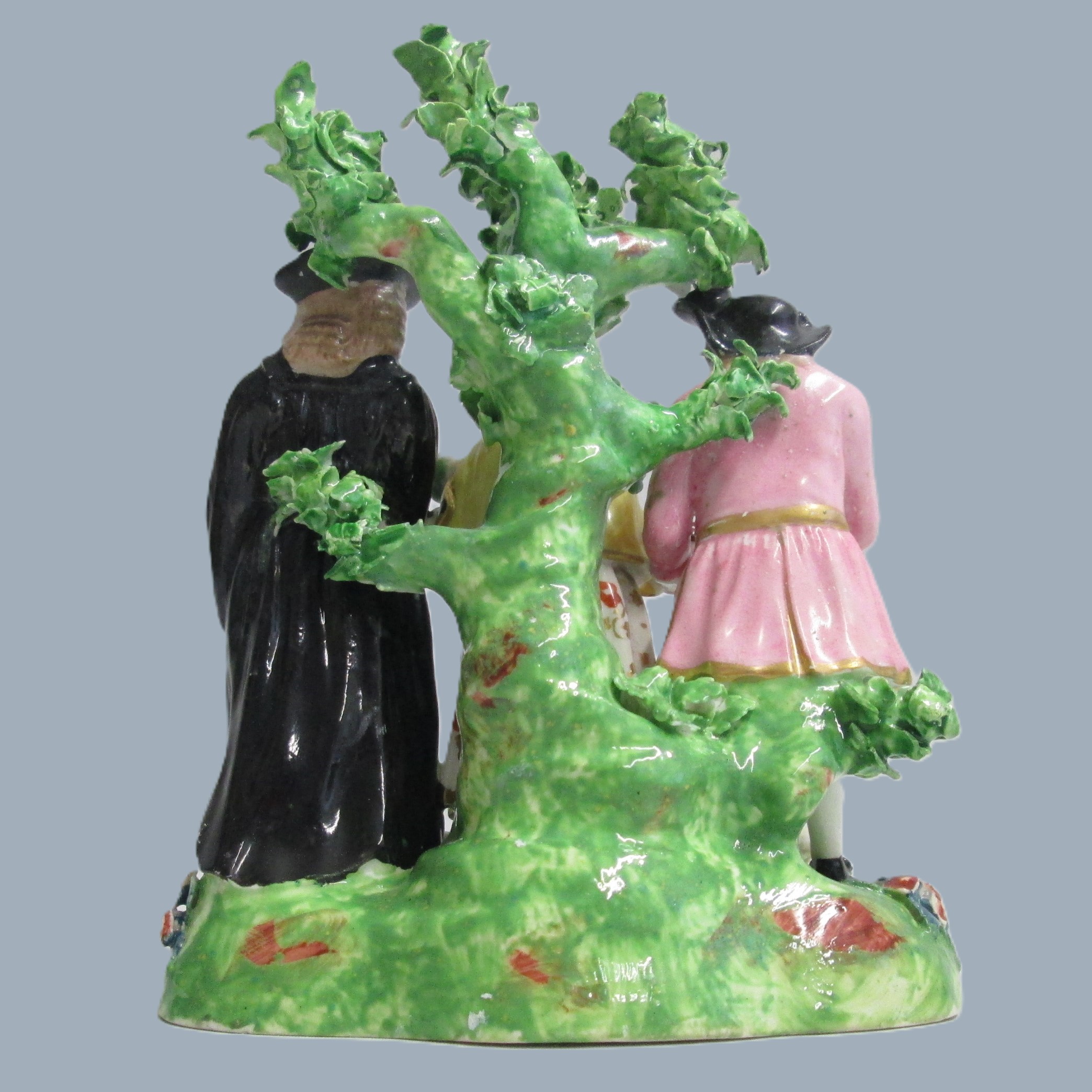 A Derby Tithe Pig Group, representing the Farmer's wife, offering her baby to the Clergyman as payment of the tithe, instead of the pig. Circa 1790 - Image 7